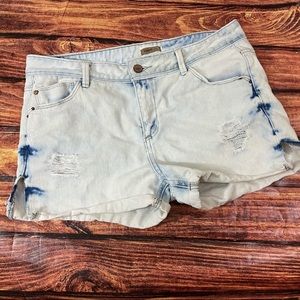 Hart Denim Acid Wash Denim Shorts
